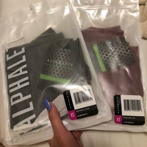 2 Alphalete Revival Shorts in Agate Grey/Mauve